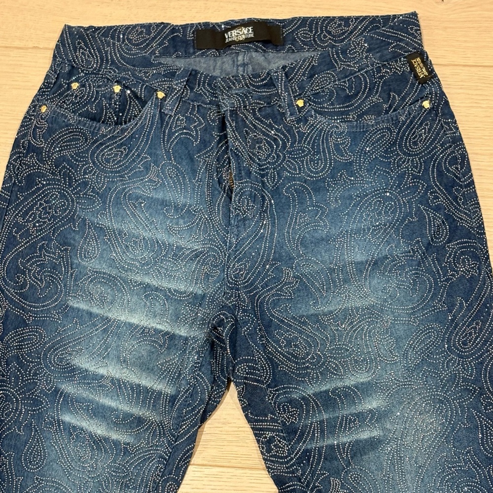 Versace Jeans Couture Unique Jeans with sparkled design. Size 30 EUR 44/US M